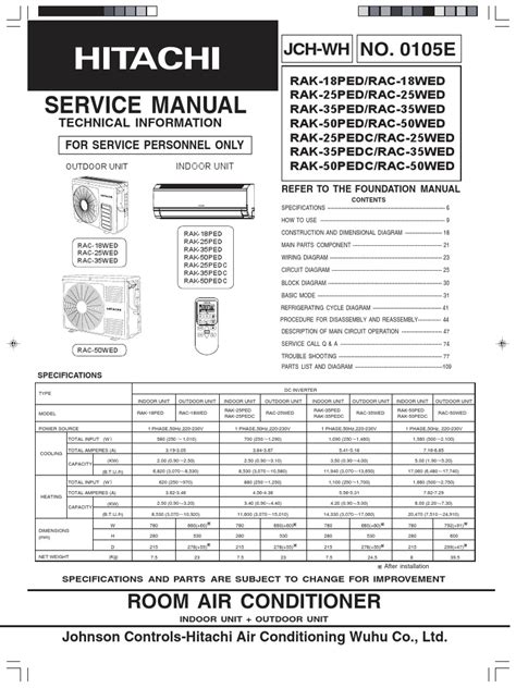 Service Manual: Room Air Conditioner | PDF | Air Conditioning | Thermostat