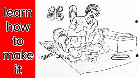 How to draw a Cobbler/step by step/cobbler drawing/pencil drawing/sketch arts/man drawing ...
