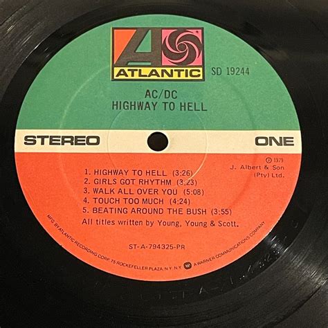 AC/DC - "Back in Black" "Highway To Hell" Vinyle Set De Deux Feuilles... | eBay