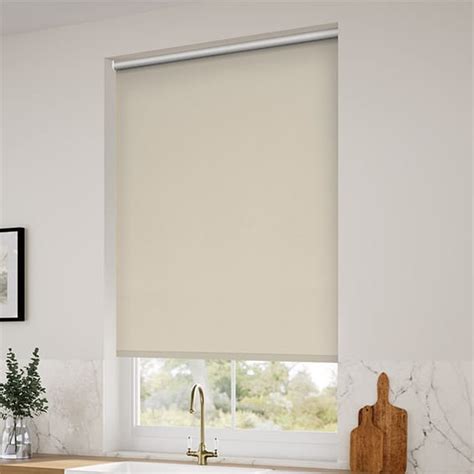 Electric Chromium Thermal Blackout Biscuit Roller Blind