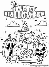 Happy Halloween Coloring Pages Printable  sketch template