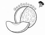Cantaloupe Fruit Coloring Page For Kids And Adults Simple Easy Food  sketch template