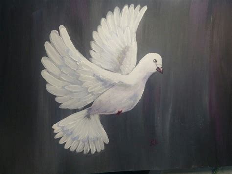 Dove, inspired by angelafineart, acrylic painting | Aquarel