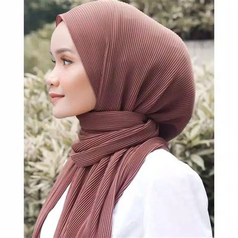 Pashmina Plisket Ceruty Babydoll//Pashmina Pleated | Shopee Indonesia