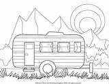 Crushing It  Rv/camper Coloring Page For Vacation Or Retirement sketch template