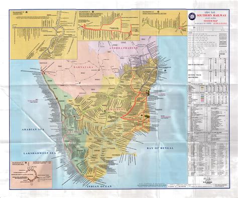 I Want System Map Of Southern Railway? - Railways FAQ - Railway Enquiry