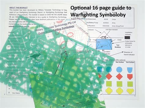 Military warfighting Symbology map Drawing Template and Stencil complies with Drafting Symbols ...