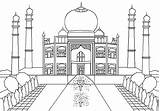 Taj Mahal From India coloring Page  Download Print Or Color Online sketch template