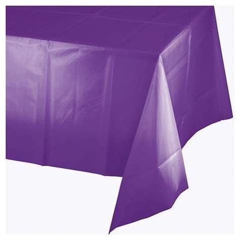 Amethyst Purple Disposable Tablecloth | Plastic tablecloth, Purple halloween, Party supply kit