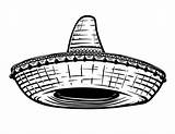 Sombrero Coloring Page sketch template