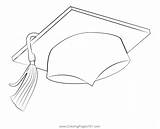 Graduation Cap Coloring Page sketch template