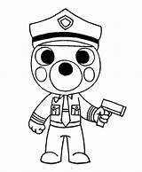Piggy Roblox Tigry Coloring Page Pages sketch template