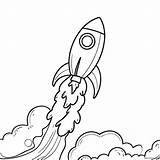 Realistic Rocket Launching Into Space Coloring Page 34342 27634 sketch template