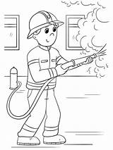 Firefighter coloring pages sketch template