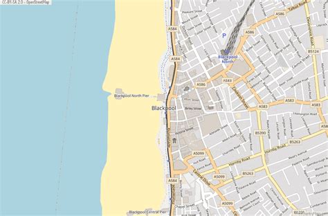 Blackpool Map Great Britain Latitude & Longitude: Free England Maps