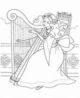 Harp Coloring Pages  Best For Kids sketch template