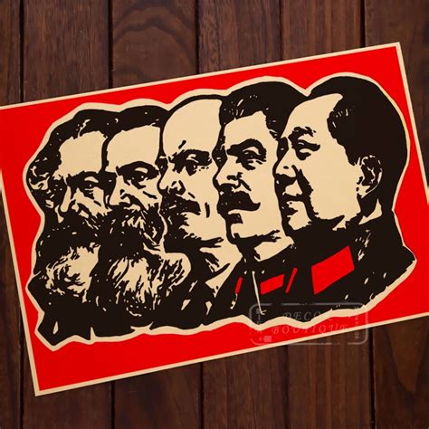 The Communist Leader Chairman Propaganda Vintage Kraft Decorative ...