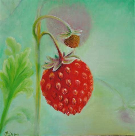 Strawberry Painting by Nataliia Salamin | Saatchi Art