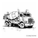 Cement Truck Coloring Pages  Free & Printable sketch template