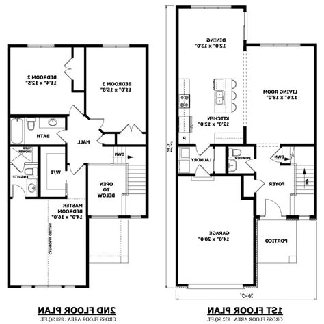 Two Storey House Floor Plans With Dimensions - Image to u