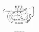 Trumpet Coloring Page sketch template