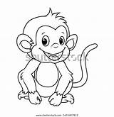 Monkey Coloring Pages For Children Monkeys Kids 43% OFF sketch template