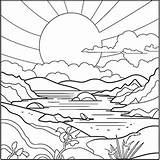 Free Sunset coloring Pages – Coloring Corner sketch template