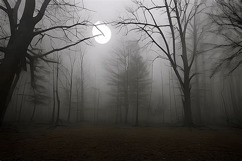 Nighttime Horror in the Foggy Forest Graphic by eifelArt Studio ...