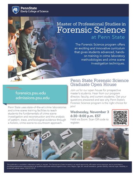 Penn State University Forensic Science Graduate Program – Biochemistry ...