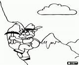 Mountaineer Scaling A Peak coloring page Printable Game sketch template