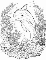 32 Dolphin Coloring Pages For Kids And Adults  Our Mindful Life sketch template