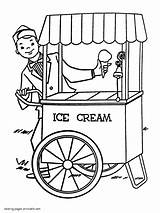 Ice Cream Man Coloring Pages sketch template