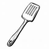 Premium Vector  Coloring Books S Of spatula Kitchen For A sketch template