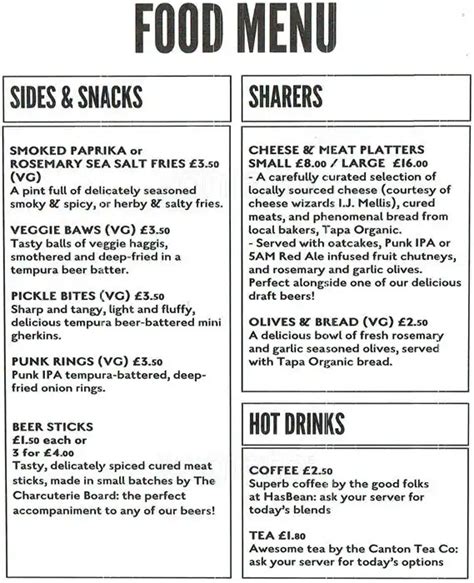 Menu at BrewDog Glasgow pub & bar, Glasgow