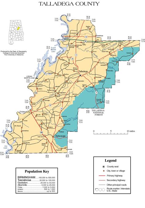 Maps of Talladega County