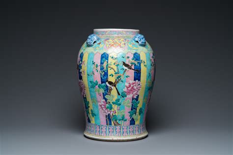 A large Chinese famille rose vase for the Straits or Peranakan market, 19th C. - Rob Michiels ...