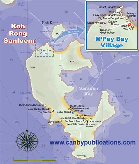 Koh Rong Samloem Cambodia Map