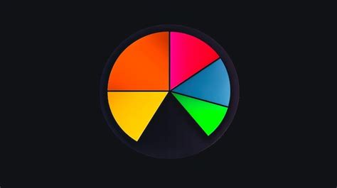 Premium Photo | A circle divided into pieces of different colors ...