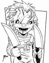 Chucky And Bride Coloring Pages sketch template