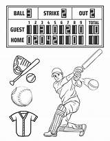 Baseball Ball Coloring Page sketch template