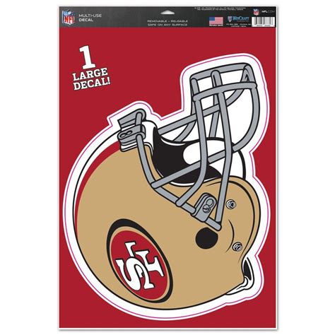 San Francisco 49ers WinCraft Helmet 11" x 17" Multi-Use Decal Sheet