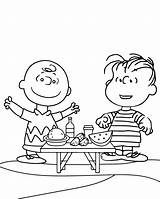 Linus Thanksgiving Coloring Page sketch template
