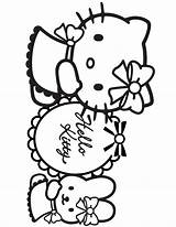 Free Hello Kitty Happy Birthday Coloring Pages Download  sketch template