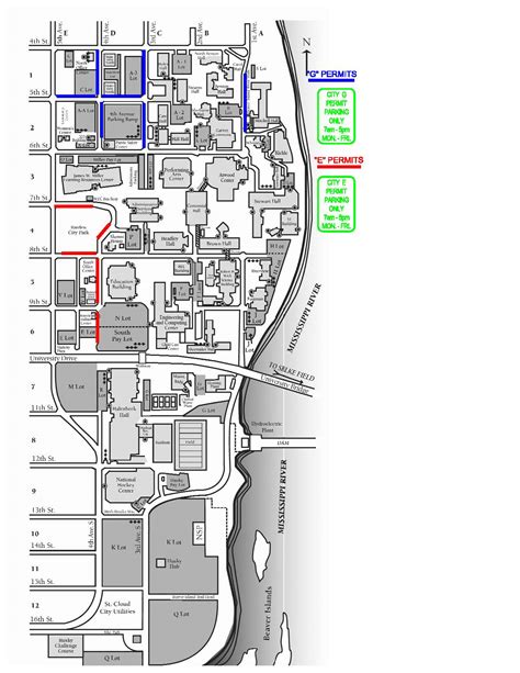 Map of Street Parking in the SCSU Neighborhood | St. Cloud, MN ...