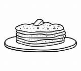 Premium Vector  Coloring Book For Children pancakes sketch template