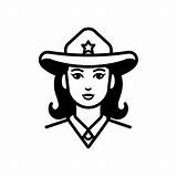 Cowboy Sheriff Coloring Sheet  Page sketch template