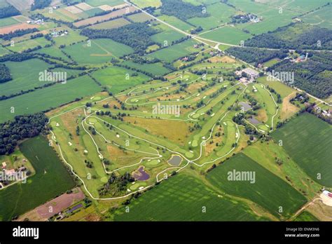 Golf course aerial view Stock Photo - Alamy