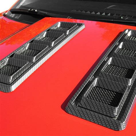 Retro USA® CA1HV-A-CF - Carbon Fiber Hood Vent Set