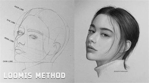 Drawing Practice - How to outline an angled head using Loomis Method ...