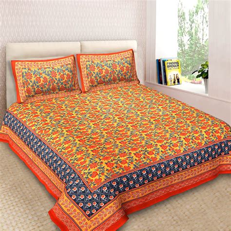 Multicolor Double Cotton Floral Print Bed Sheet, Size: 90*108 Inches, Rs 370 /piece | ID ...